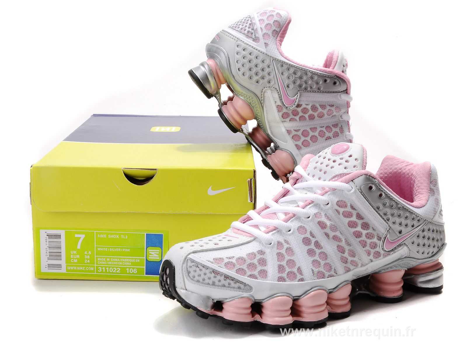 les femmes argente et rose Nike Shox TL3 (3).JPG